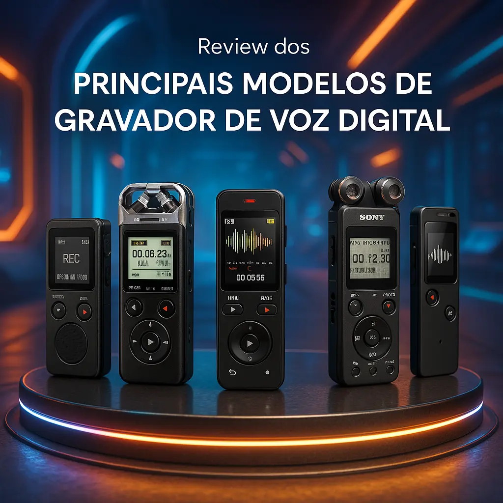 Cinco Principais Modelos de gravador de voz digital profissional