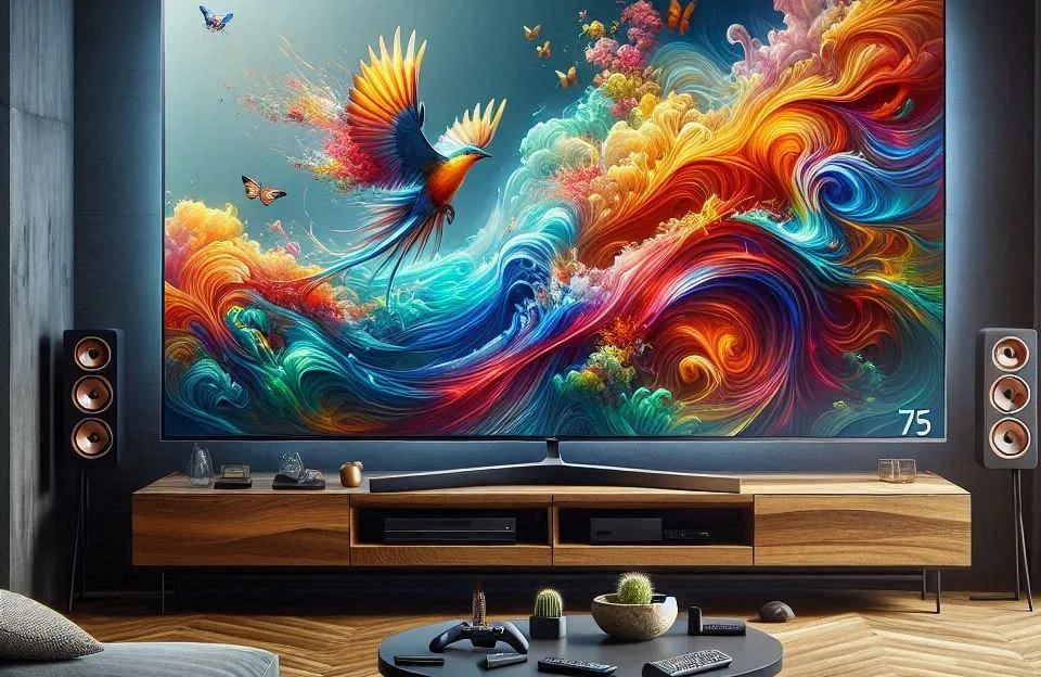 Samsung Smart Big TV 75" UHD 4K 75DU7700 – Processador Crystal 4K, Gaming Hub