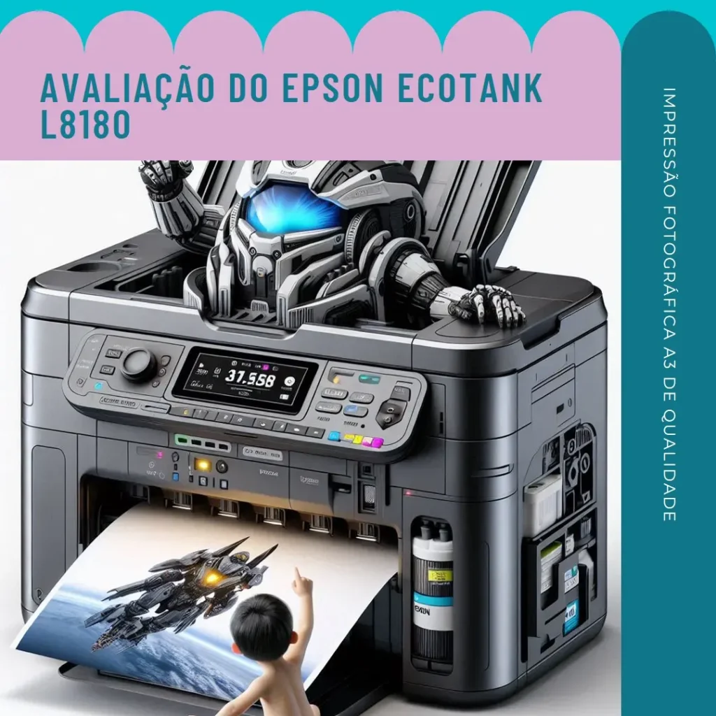 Multifuncional Epson EcoTank L8180: Impressão Fotográfica A3+