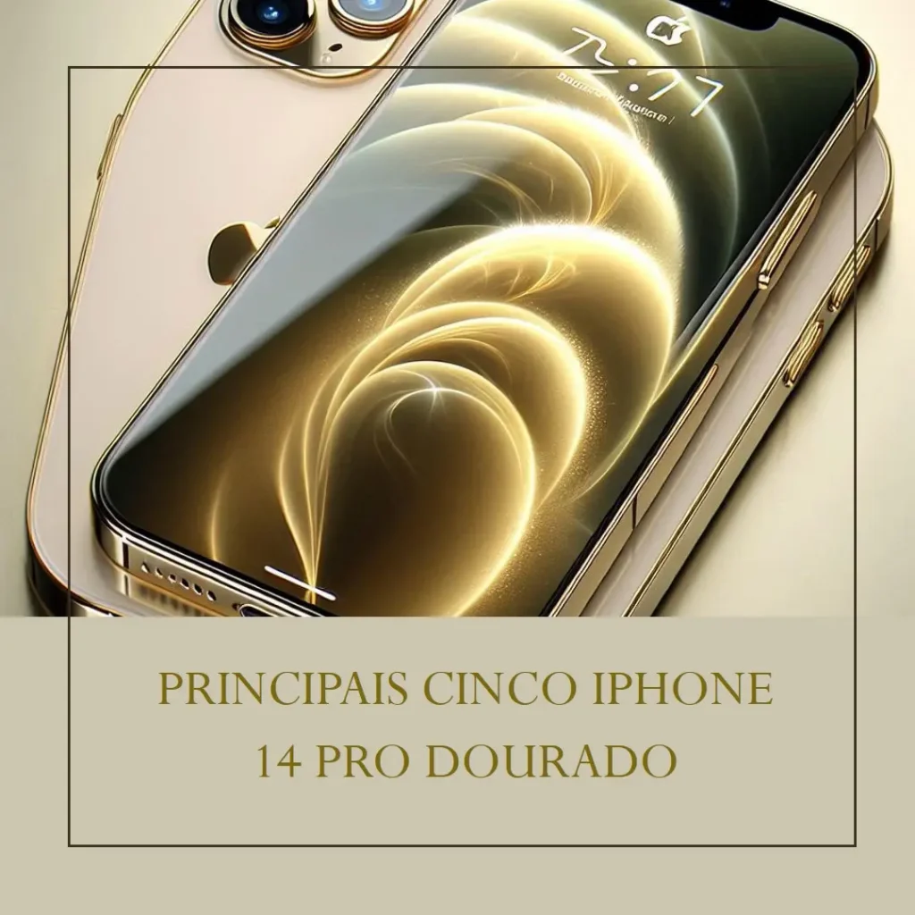 Principais Cinco iPhone 14 Pro Dourado