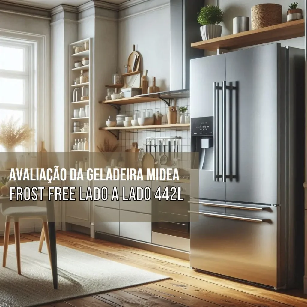 Geladeira Frost Free Side By Side 442L Inox Midea