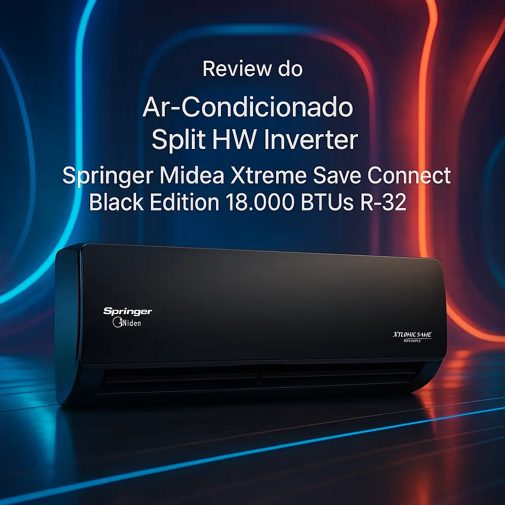 Ar-Condicionado Split HW Inverter Springer Midea Xtreme Save Connect Black Edition 18.000 BTUs R-32