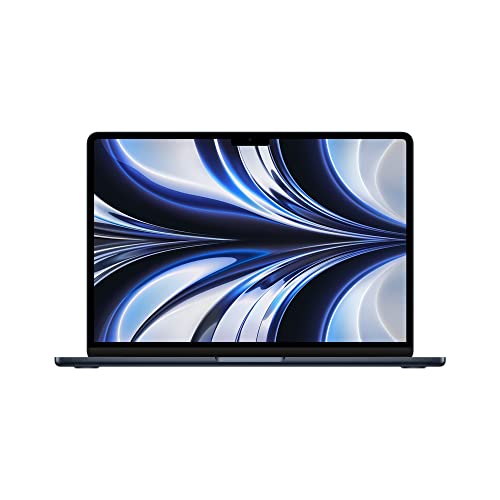 Apple 2022 notebook MacBook Air (de 13 polegadas, Processador M2 da Apple com CPU 8-core e GPU 10-core, 16GB Memória) Meia-noite