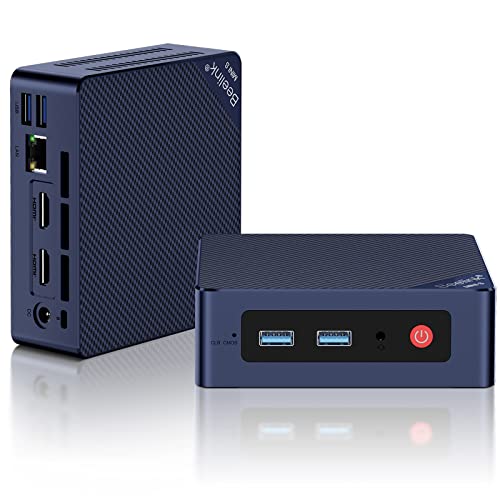 Beelink Mini PC Mini S12 Pro, 12º Intel Alder Lake-N100 (até 3,4GHz, TDP 6W), 16GB DDR4 RAM 500GB PCIEx1 SSD, Mini Computador Suporte 4K@60Hz Dual Display/WiFi 6/BT 5.2/USB 3.2/HTPC/Family-NAS