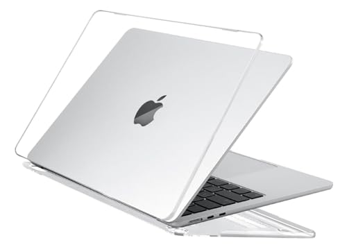 Capa de proteção para Macbook Air de 15 polegadas, modelos chip m3 e m2, A3114 e A2941 (Transparente)