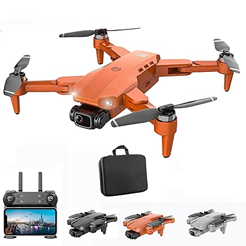 Drone L900 Pro com Camera 4k Full HD Duas Cameras Com GPS 5G WIFI FPV Transmissão em Tempo Real Motores Brushless Alcance remoto 1,2km Drone Profissional Com Case (Laranja)