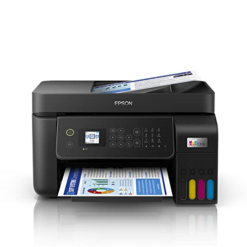 EPSON Multifuncional EcoTank L5290 - Tanque de Tinta Colorida, Wi-Fi Direct, Ethernet, Fax, ADF, Bivolt, Preta