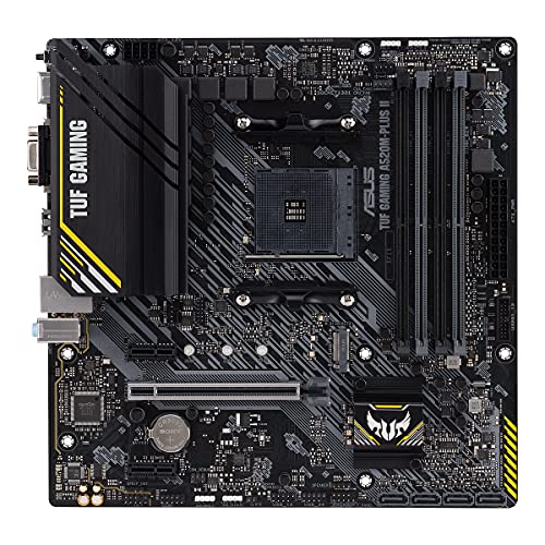 Placa Mãe Asus TUF GAMING A520M-PLUS II (AM4/4xDDR4/HDMI/DisplayPort/D-Sub/M.2/USB 3.2)