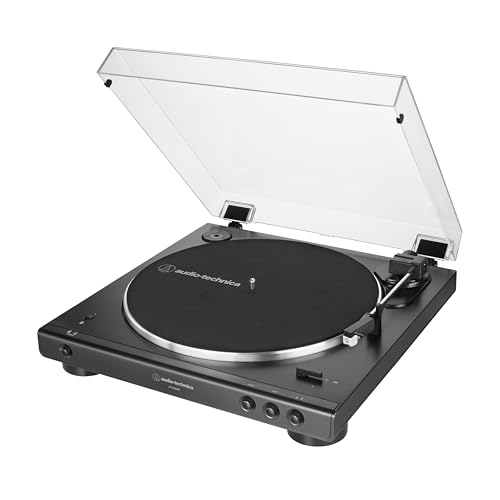 Toca-Discos Audio-Technica Sem Fio com acionamento automático por correia (Belt-Drive) AT-LP60XBT-BK, Preto, Bivolt 120/240V