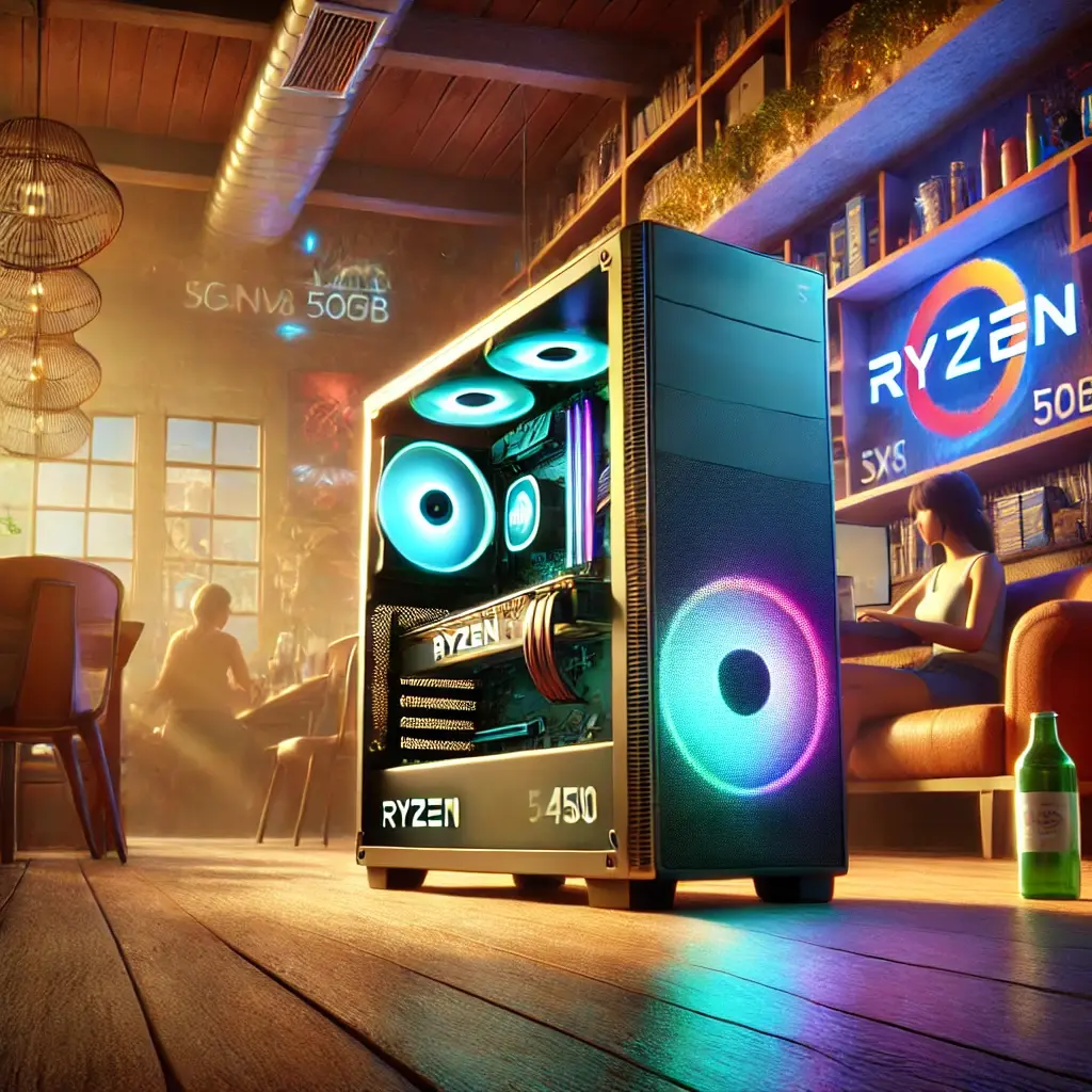 PC Gamer Ryzen 5 4500, 16GB DDR4, SSD NVMe 500GB, RX 580 8GB - Desempenho Imbatível
