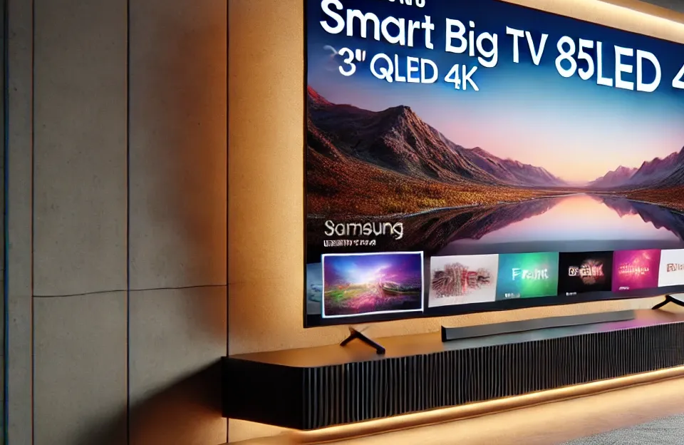 Samsung Smart Big TV 85" QLED 4K com The Frame 32”