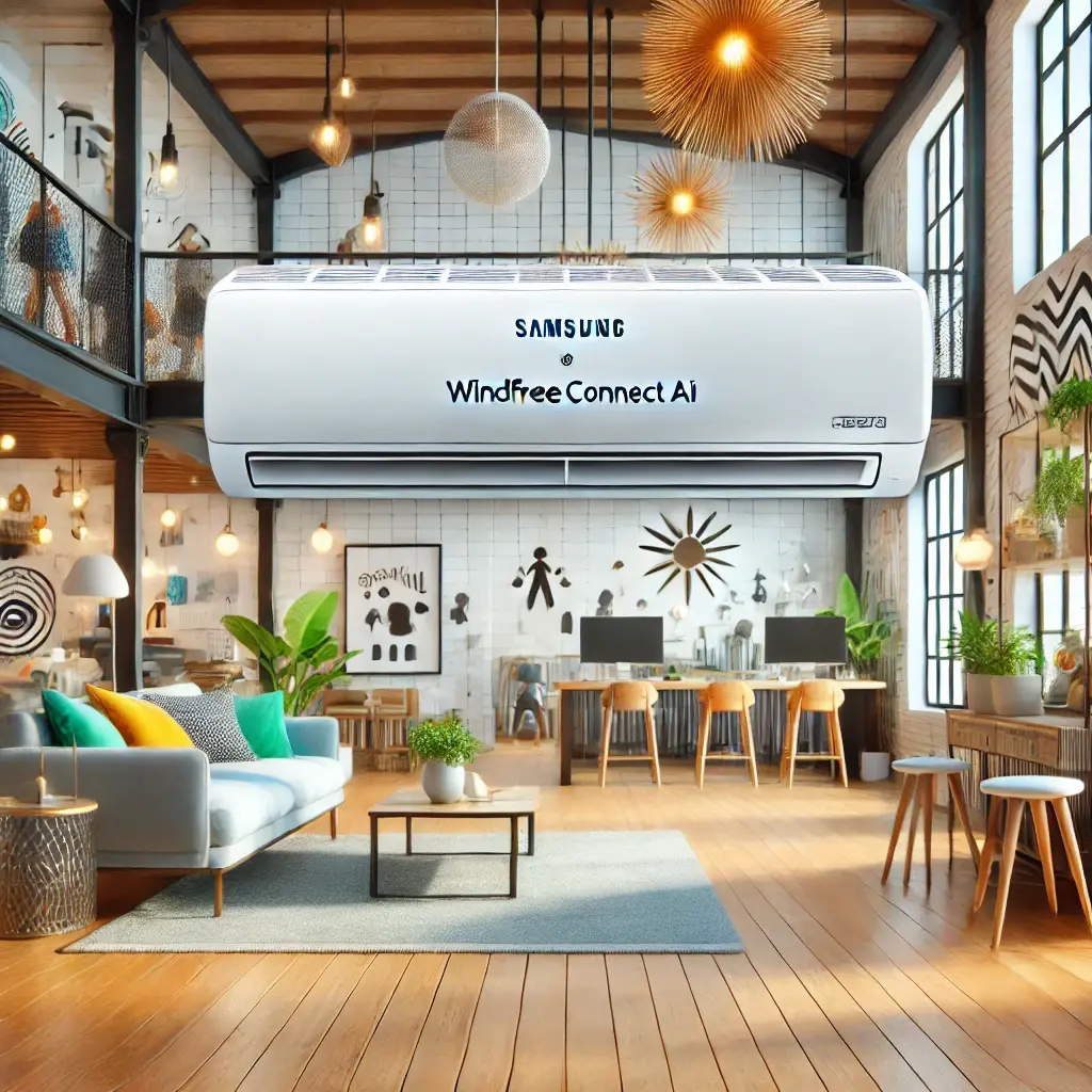 Ar Condicionado Split Hi Wall Inverter Samsung WindFree Connect AI 12.000 Btus Quente e Frio 220V R-32