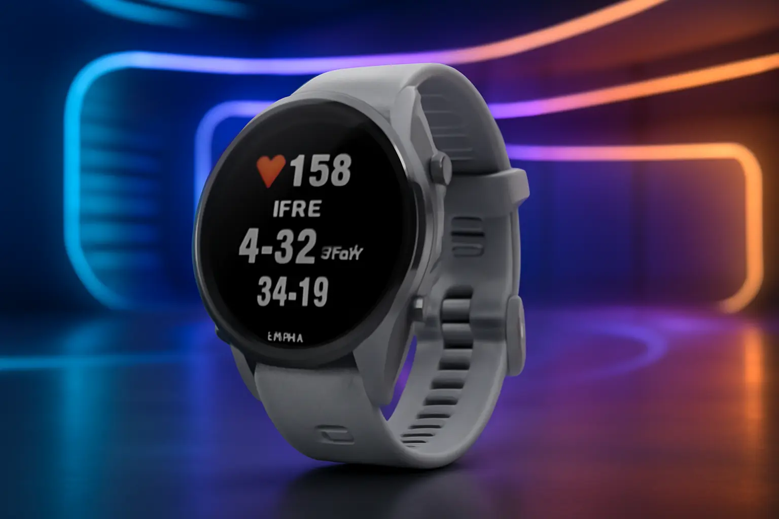 Monitor Cardíaco de Pulso com GPS Garmin Forerunner 255 Basic Cinza: Performance e Precisão para Atletas