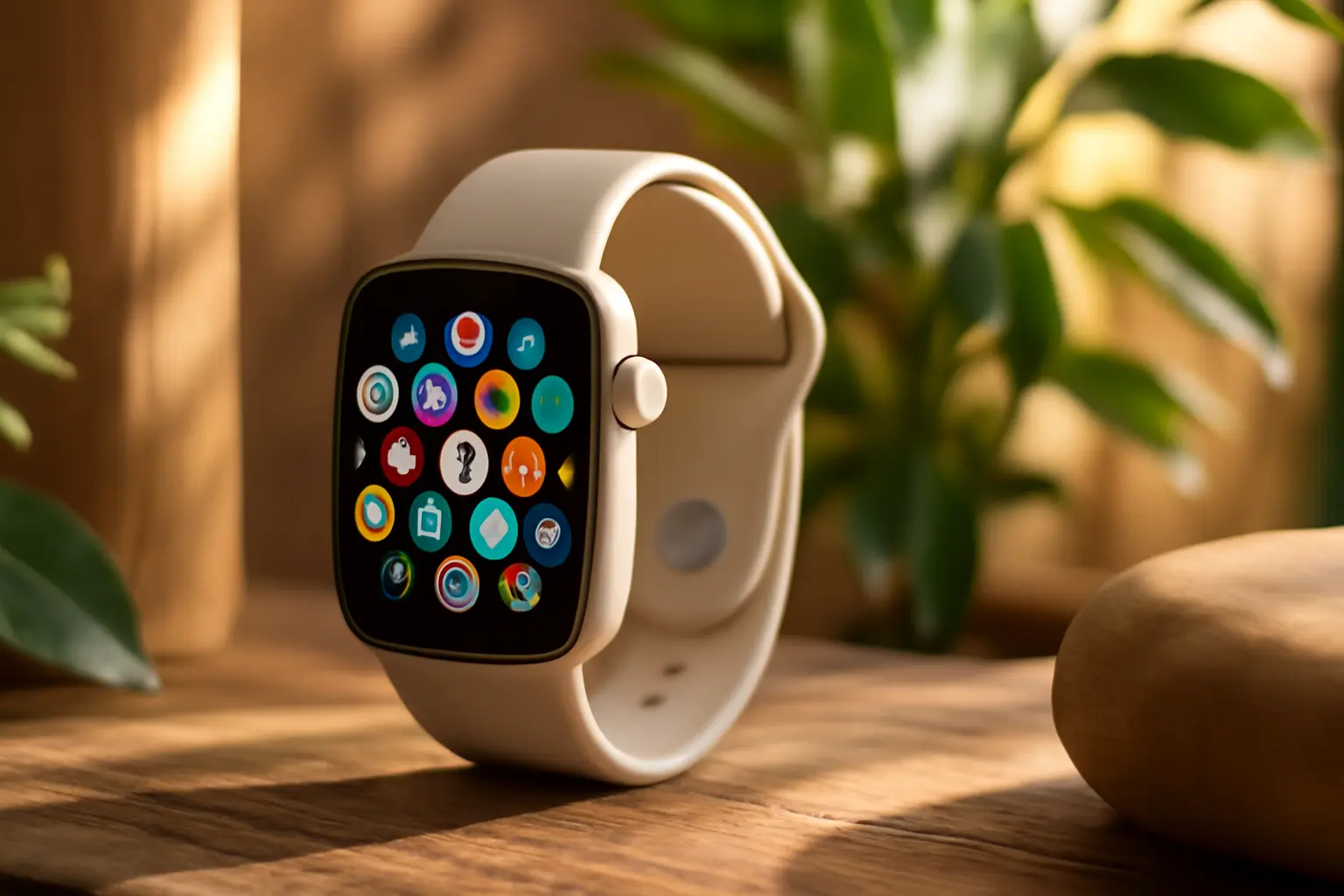Apple Watch SE GPS • Caixa Estelar de Alumínio – 40 mm • Pulseira Esportiva Estelar