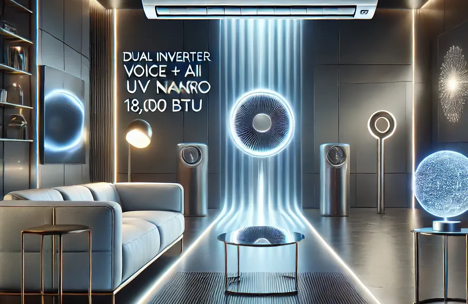 Ar-Condicionado LG DUAL Inverter Voice +AI Artcool UV Nano 18.000 BTUs R-32 Quente/Frio 220V - S3-W18KLR7A: Tecnologia e Conforto para sua Casa