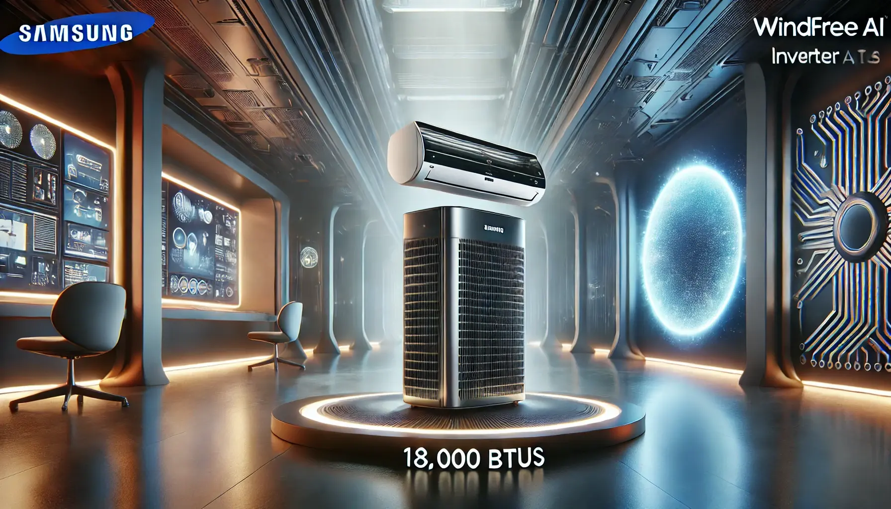 Ar Condicionado Split Hi Wall Samsung WindFree AI Inverter 18.000 Btus Frio 220v R-32