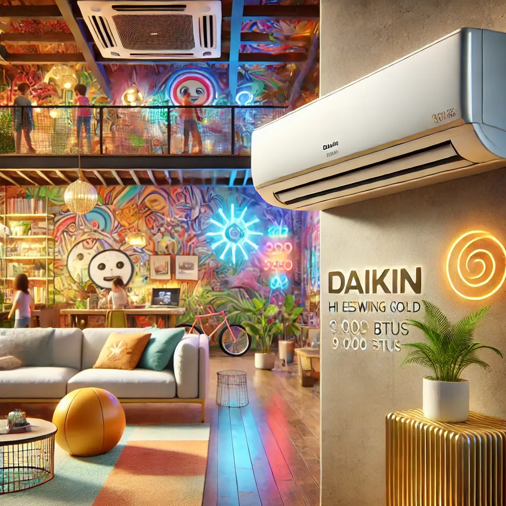 Ar Condicionado Split Daikin Hi Wall Ecoswing Gold R-32 Inverter 9.000 Btus Quente e Frio Monofásico Fthp09s5vl/rhp09s5vl - 220v: Desempenho e Conforto no Seu Ambiente