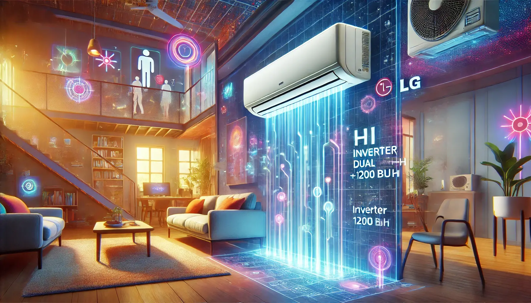 Ar Condicionado Split Hi Wall Inverter LG Dual Compact +AI 12000 BTU/h Quente e Frio S3-W12JAQAL – 220 Volts: Desempenho e Eficiência para Sua Casa