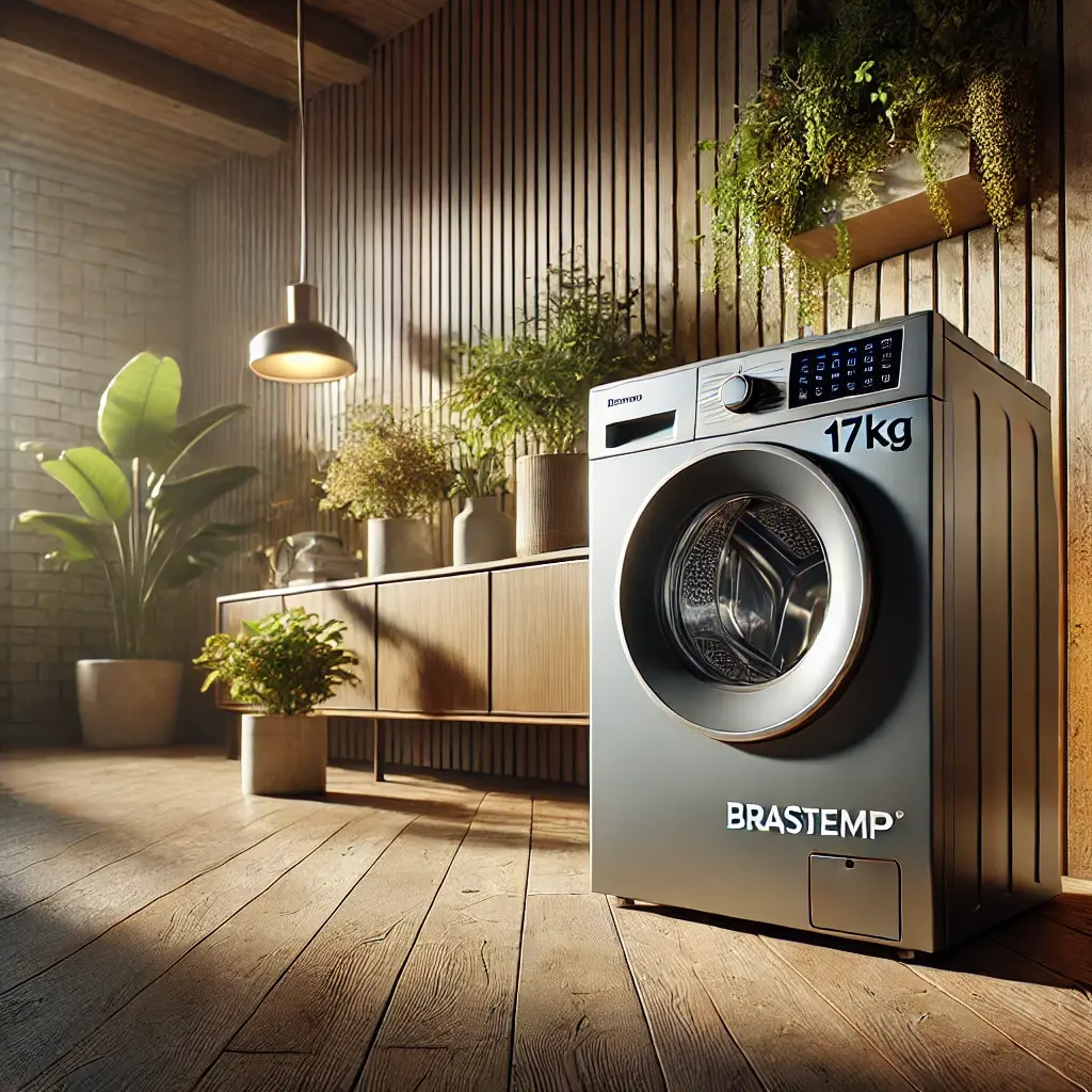 Máquina de Lavar Brastemp 17Kg Cinza Platinum com Design Infinity e Soft Close - BW17LTA 110v