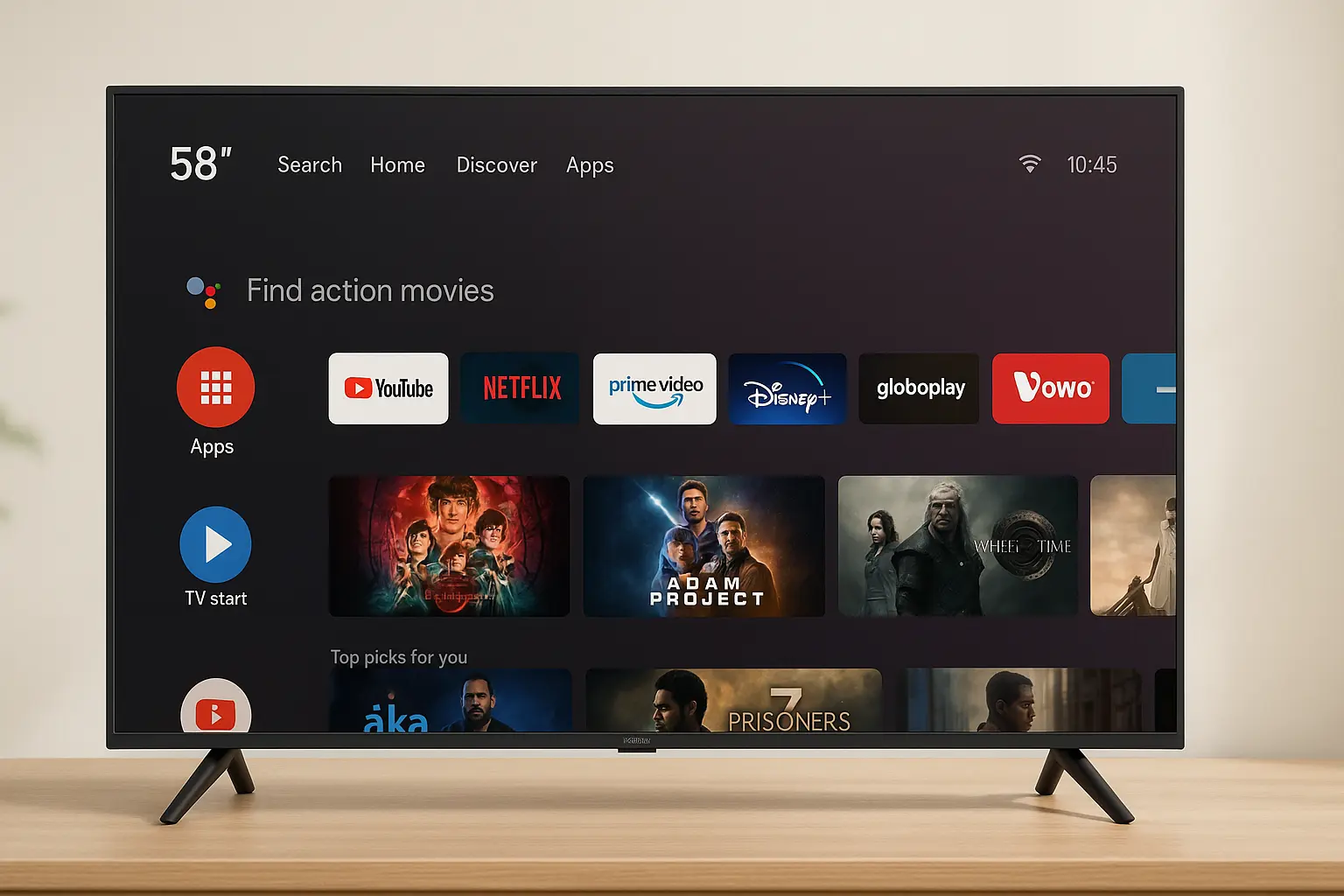 Smart TV Philco 58” 4K: Android, Comando de Voz e Bluetooth