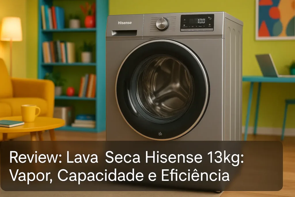 Lava e Seca Hisense 13kg: Vapor, Capacidade e Eficiência