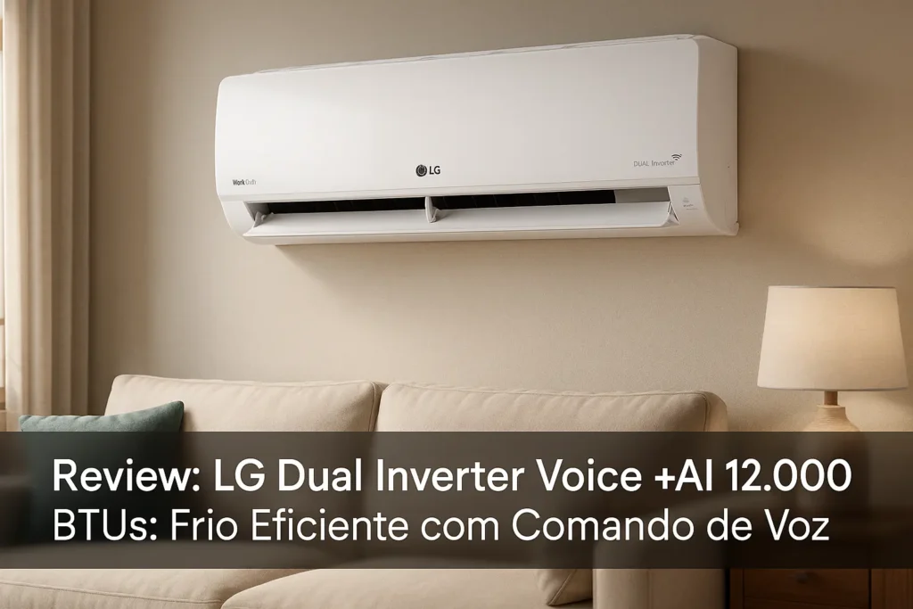 LG Dual Inverter Voice +AI 12.000 BTUs: Frio Eficiente com Comando de Voz
