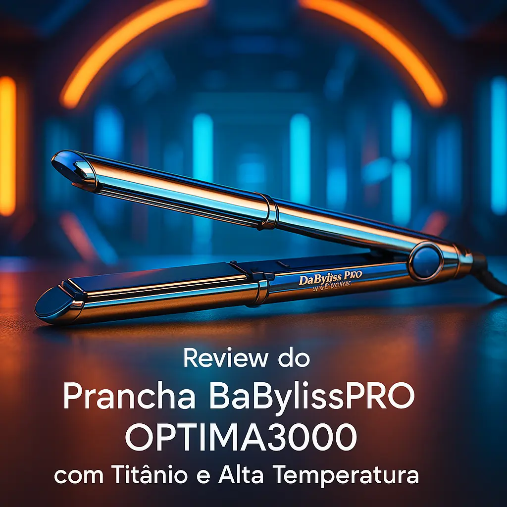 Prancha Babyliss PRO OPTIMA3000 com Titânio e Alta Temperatura