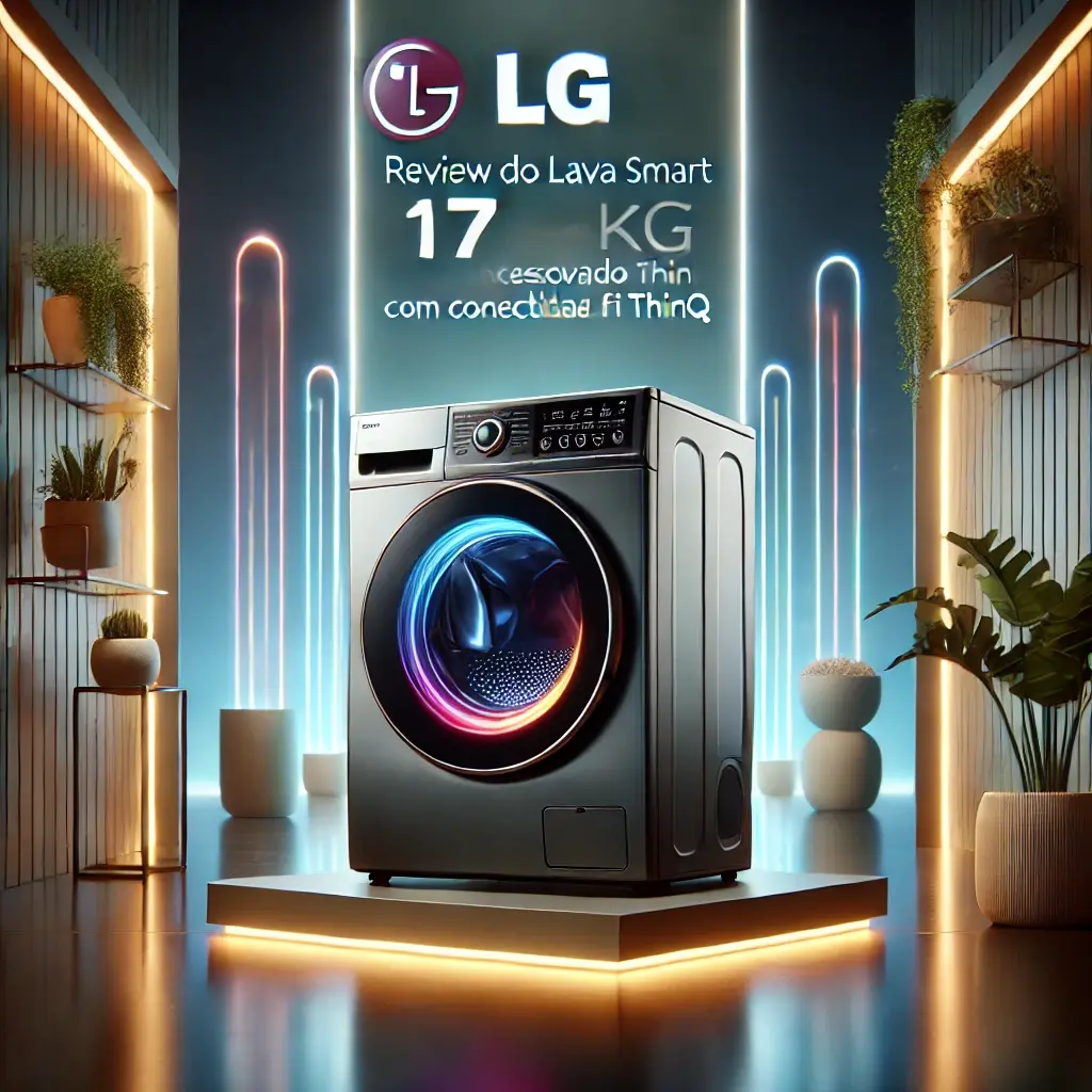 Lava e Seca Smart LG 17kg Aço Escovado com Conectividade Wi-Fi ThinQ – WD17SV2S6BA