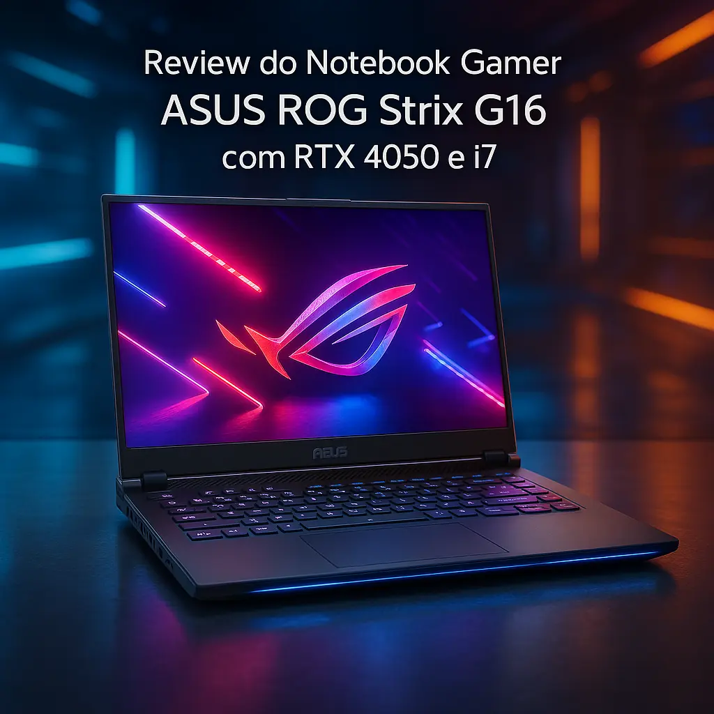 Notebook Gamer ASUS ROG Strix G16 com RTX4050 e i7