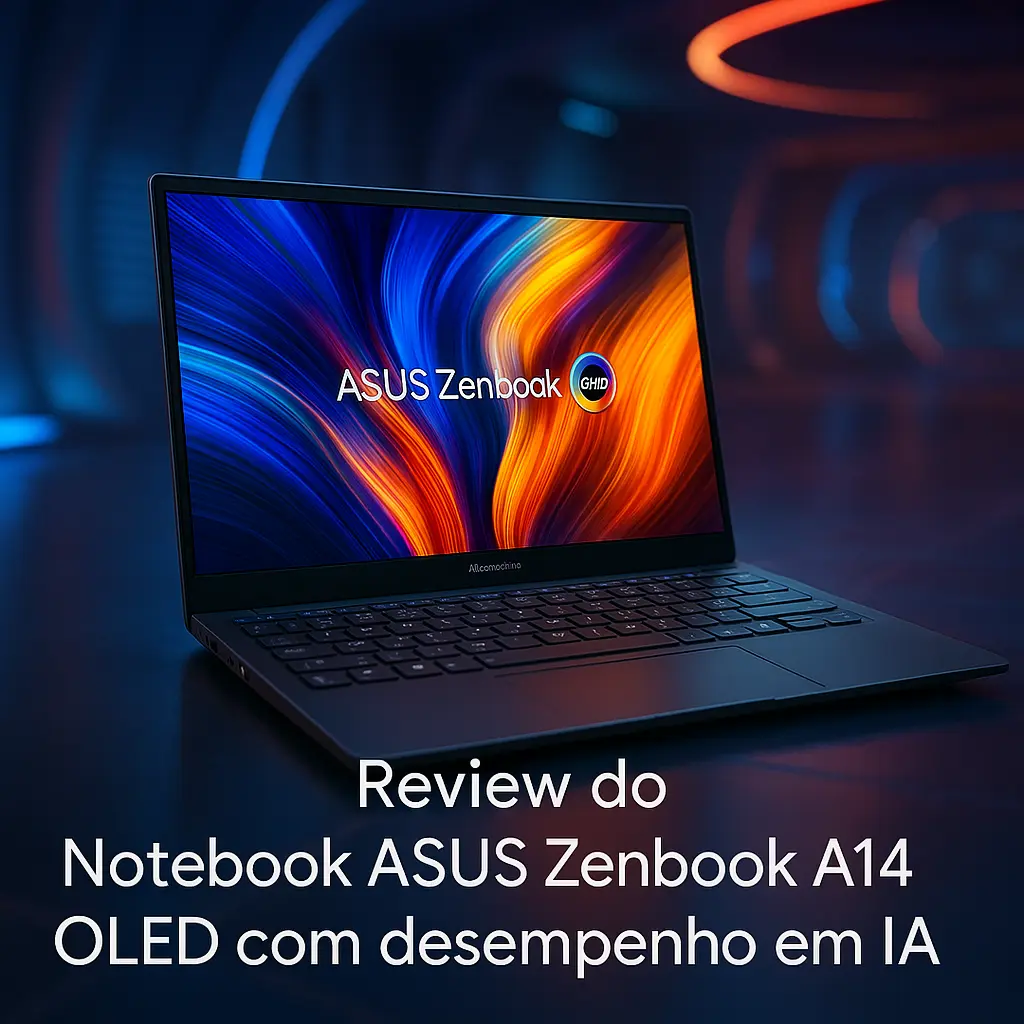 Notebook ASUS Zenbook A14 OLED com desempenho em IA