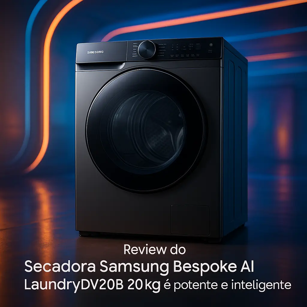 Secadora Samsung Bespoke AI LaundryDV20B 20kg é potente e inteligente