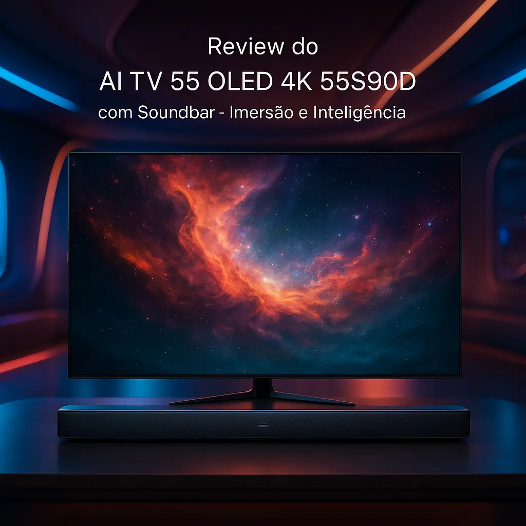 AI TV 55 OLED 4K 55S90D com Soundbar – Imersão e Inteligência