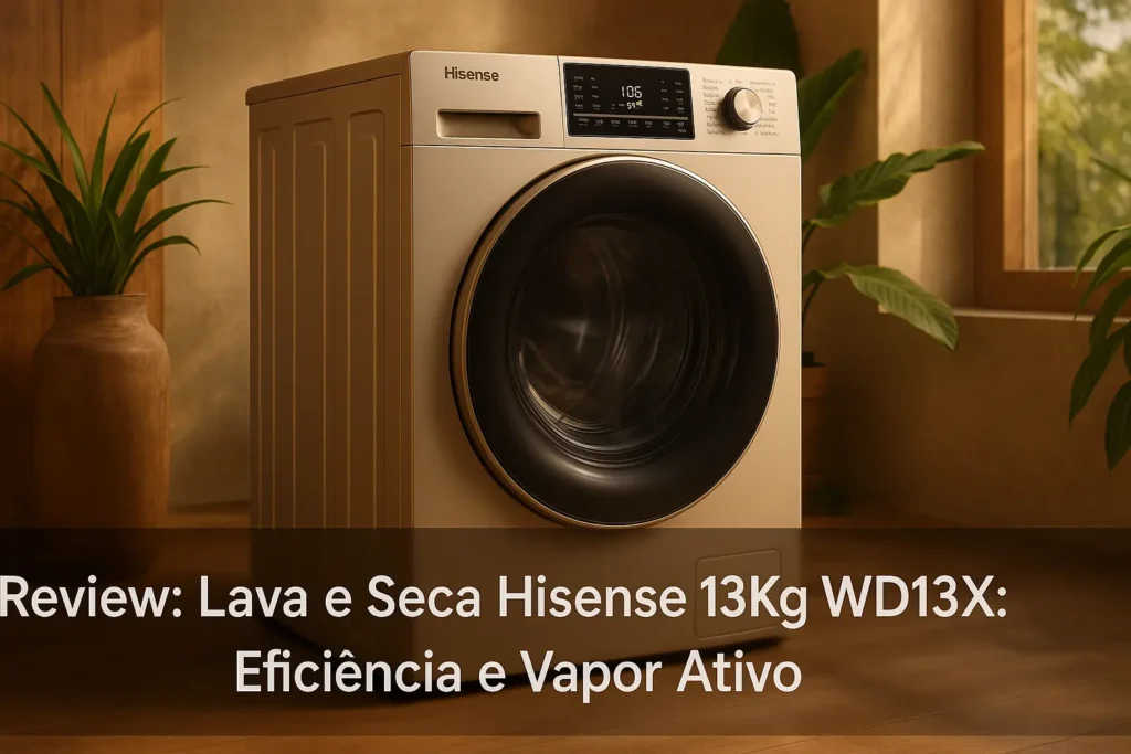 Lava e Seca Hisense 13Kg WD13X: Eficiência e Vapor Ativo