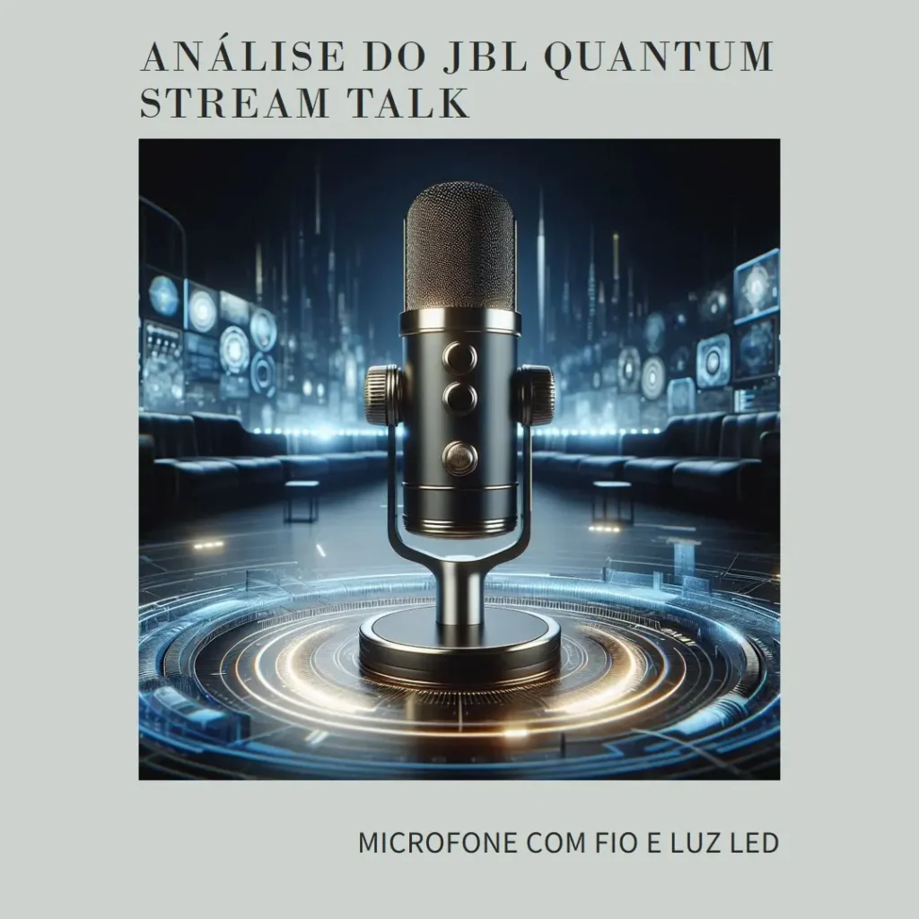 JBL Quantum Stream Talk: Microfone com Fio e Luz LED - Ideal para Streaming