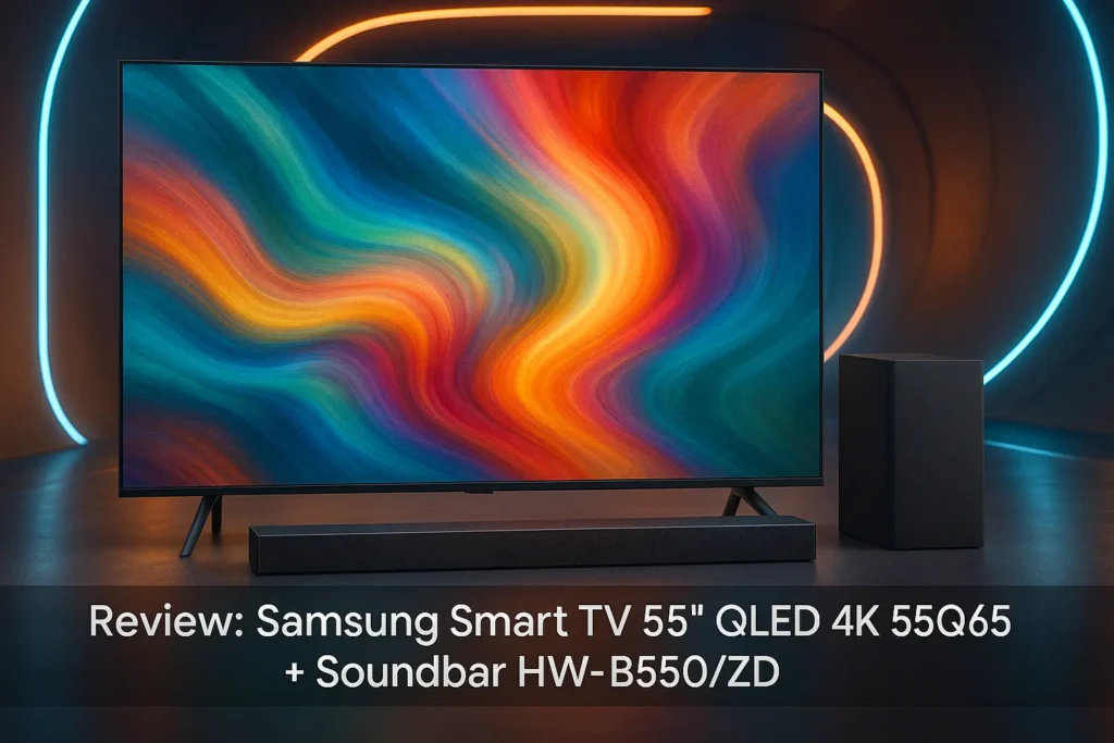 Samsung Combo Smart TV 55" QLED 4K 55Q65D + Soundbar HW-B550/ZD