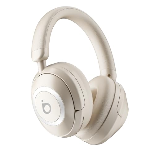 Fone de Ouvido Bluetooth, Basike BT21 Headphone Bluetooth, Redução de Ruído do ANC com Microfone, Certificação Hi-Pure Audio, 30 Horas de Duração da Bateria (Branco)
