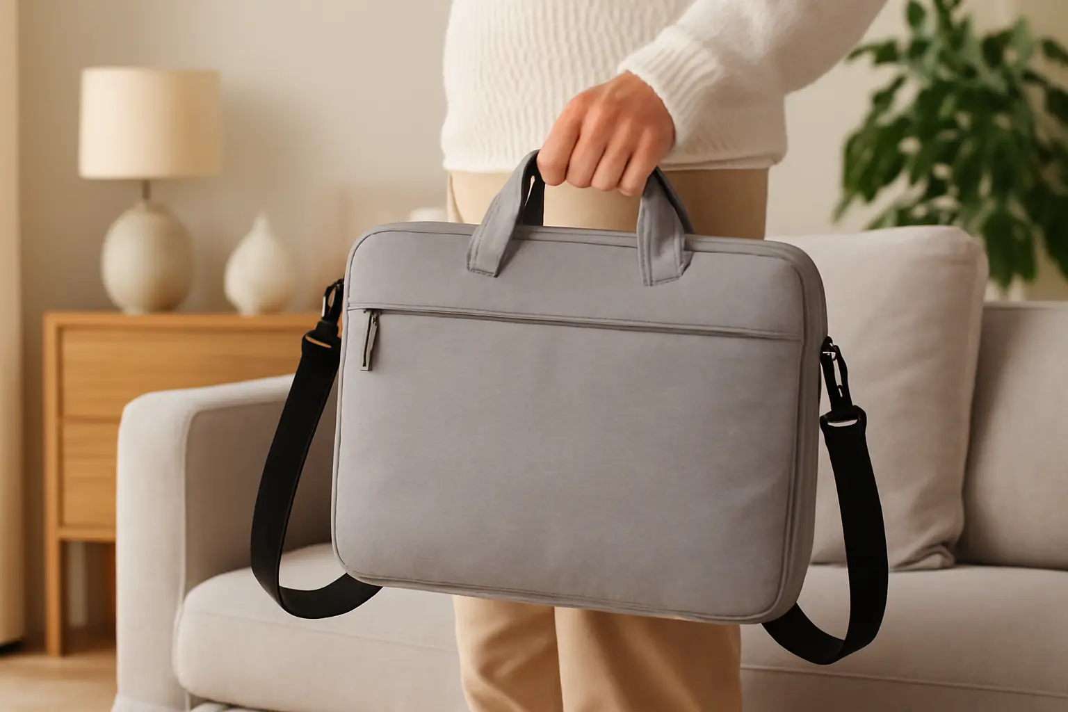 Lacdo 15,6" 360° de Proteção - Bolsa de Alça de Ombro para Notebook