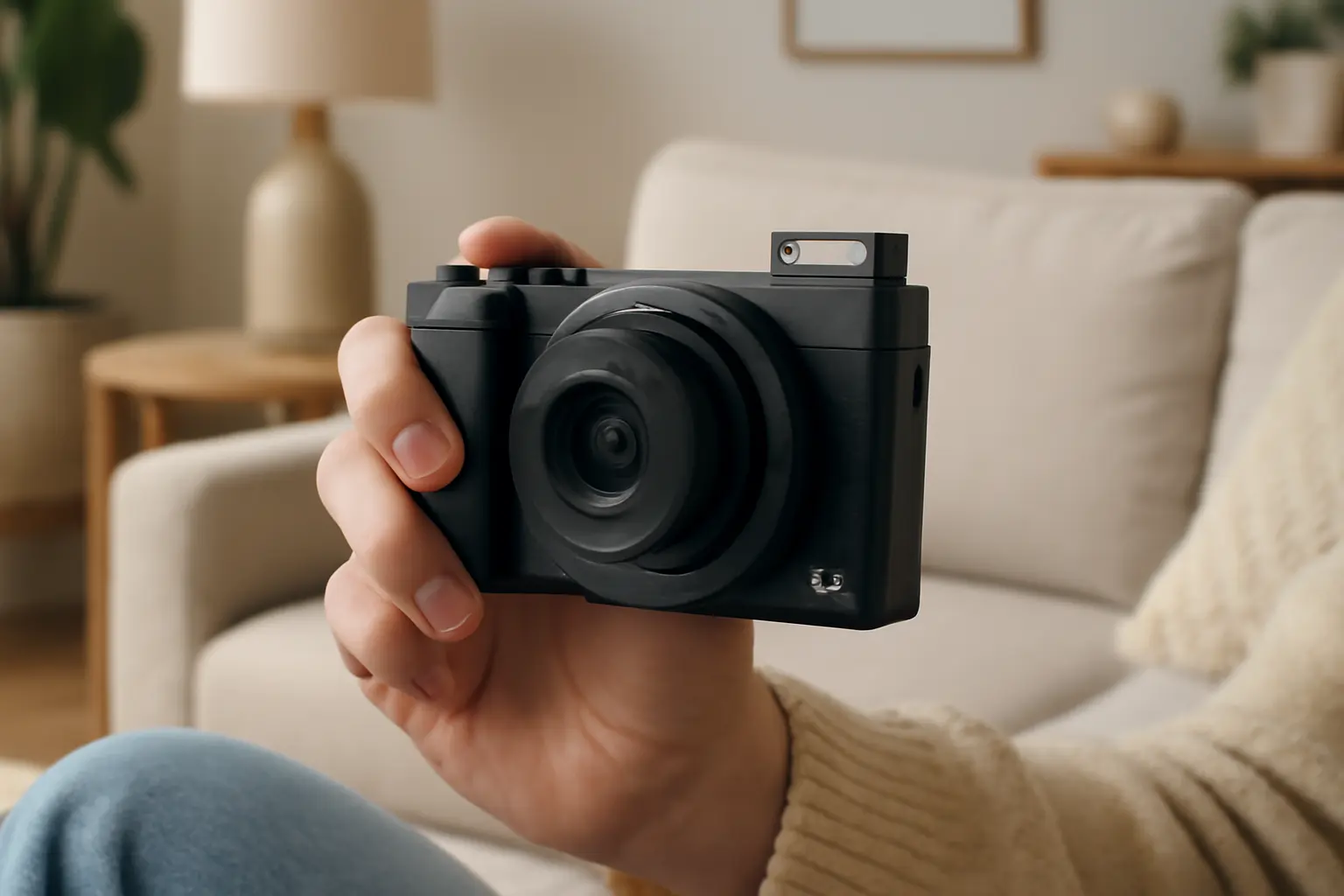 Câmera Digital Compacta FHD 4K 44MP com Zoom 16X