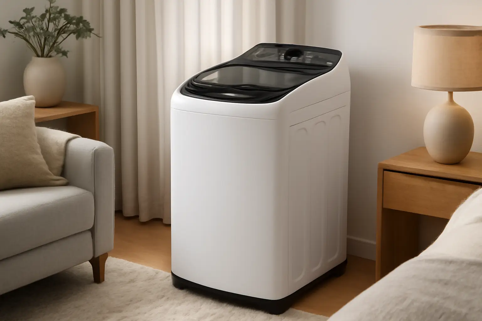 Lavadora Compacta LAC12: Dispenser Autolimpante e Cesto Inox