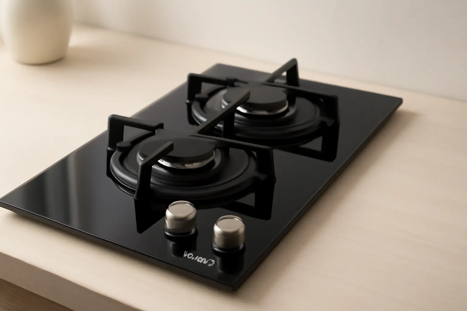 Suggar Cooktop Vidro Preto 2 Queimadores Esmalatados com Trempes de Ferro Fundido