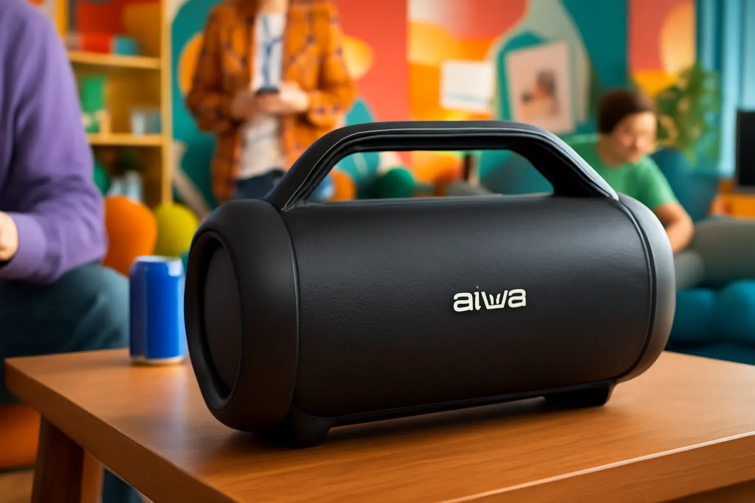 Caixa de Som Boombox Plus AIWA BBS-01-B: Som Potente e Alta Durabilidade