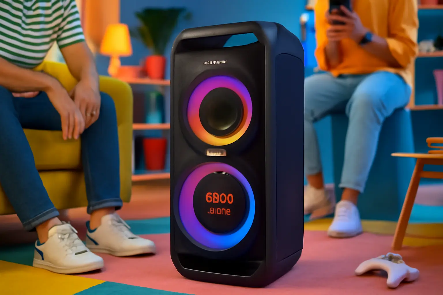 Caixa de Som Philips Party TAX 3308 1000W + Bateria até 12Hrs, Preto