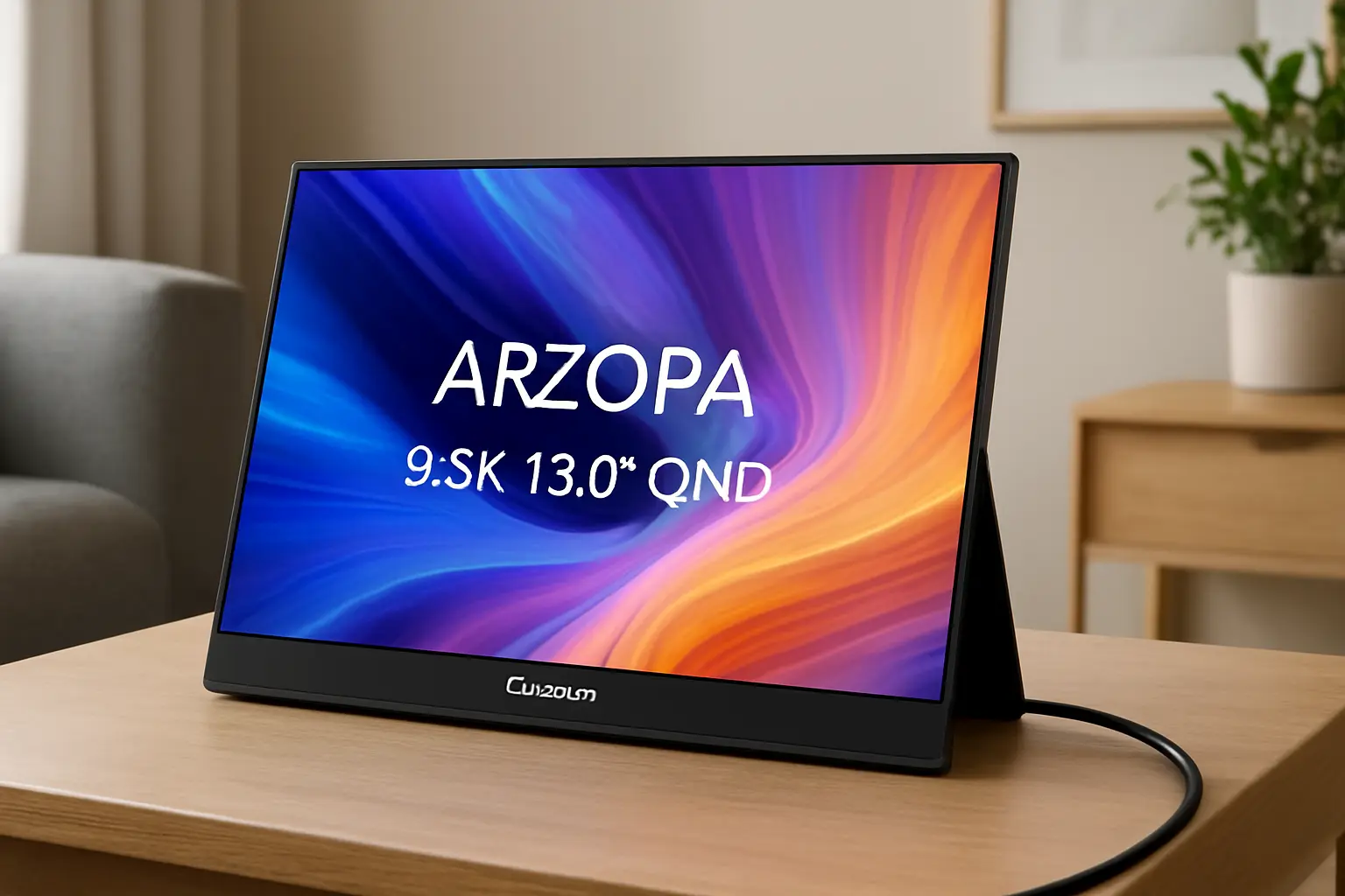 ARZOPA Monitor Portátil 2.5K 16.0" QHD: Tela Brilhante e Conectividade Impecável