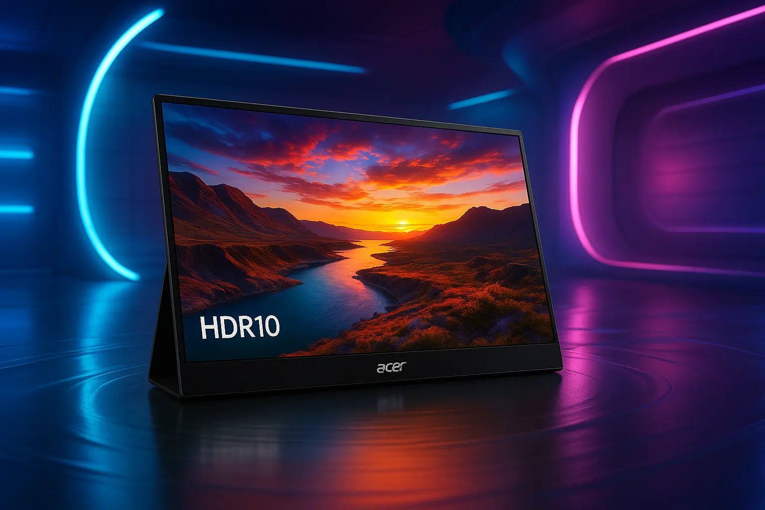 Monitor Acer Portátil Ultrafino com FreeSync e HDR10