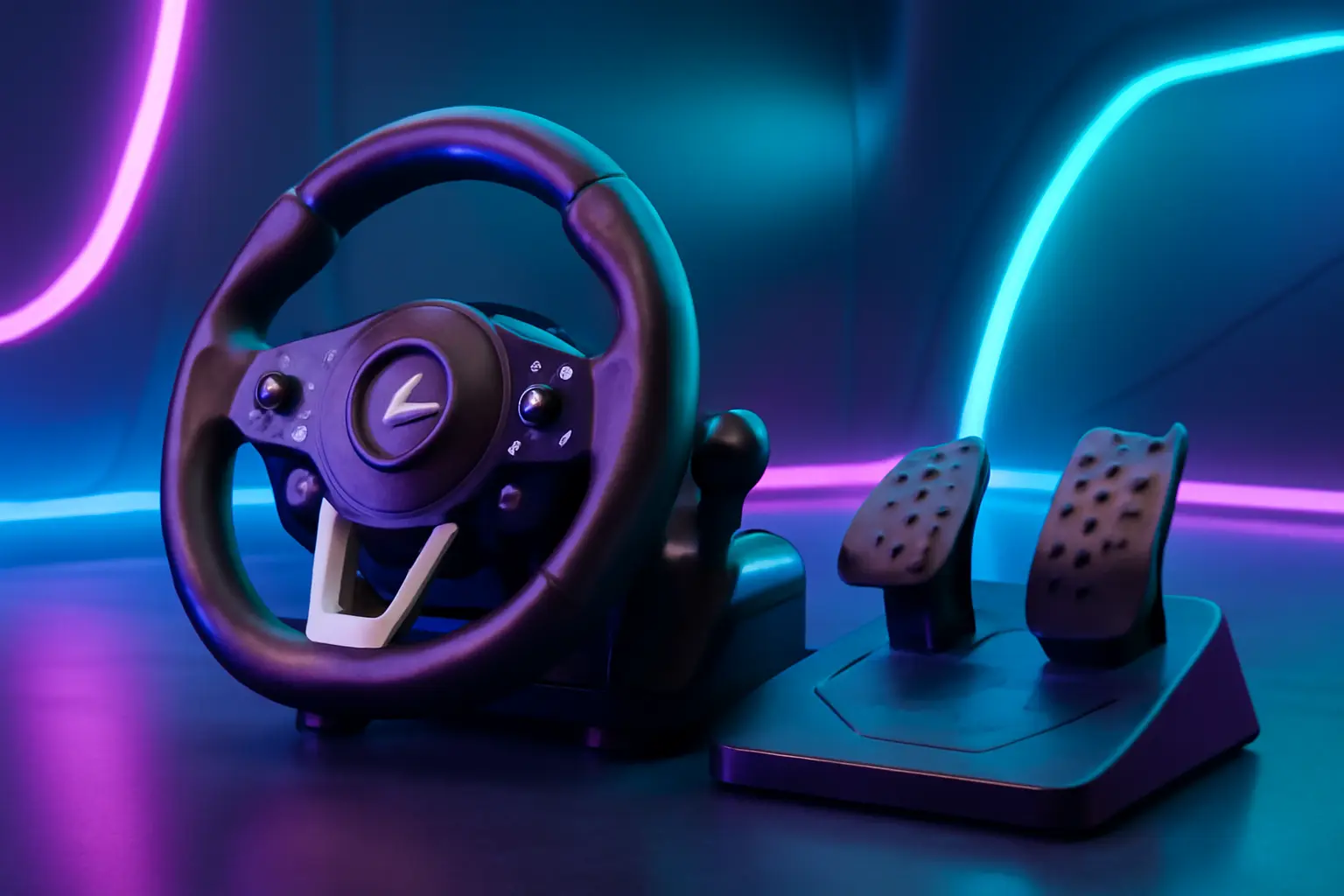 Volante Gamer com Pedal GW180 Vinik para PC / PS4 / Xbox/Switch
