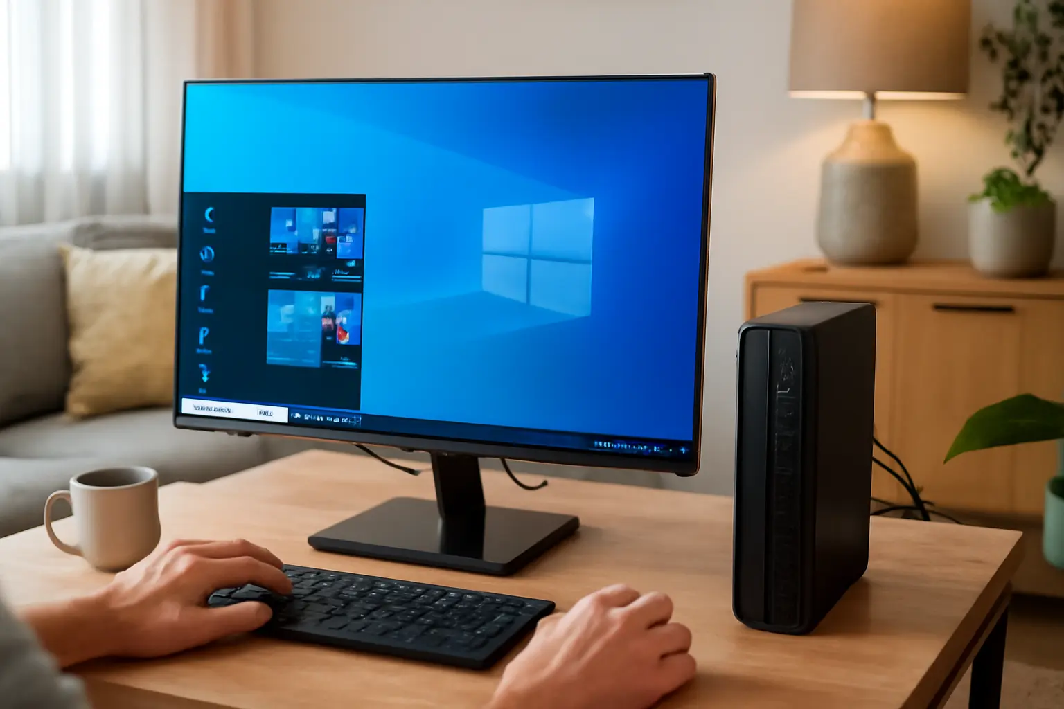 Computador Completo Slim Intel Core i7 16GB SSD 1TB Wifi Windows 10 Pro Monitor 24"
