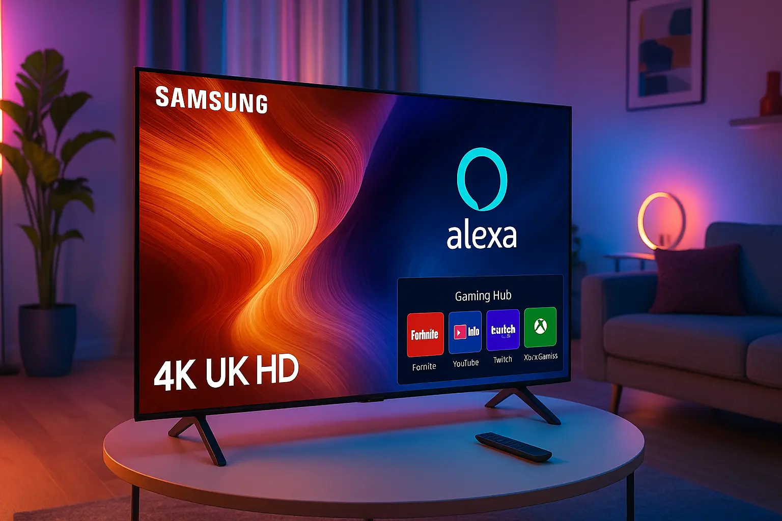 Samsung Smart TV Crystal 75" 4K UHD CU7700: Tela Imersiva com Alexa e Gaming Hub