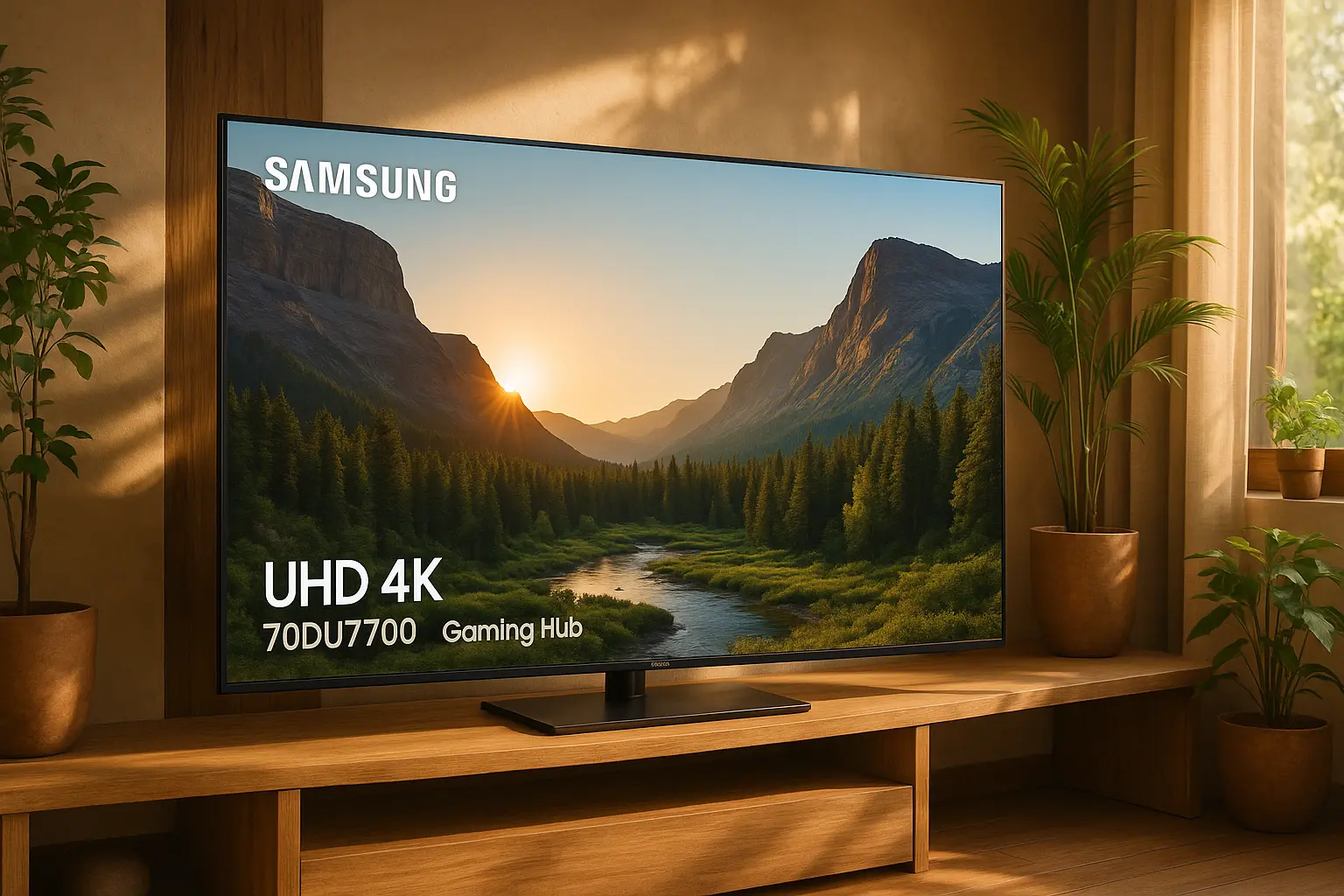 Samsung Smart TV 70" UHD 4K 70DU7700 com Gaming Hub