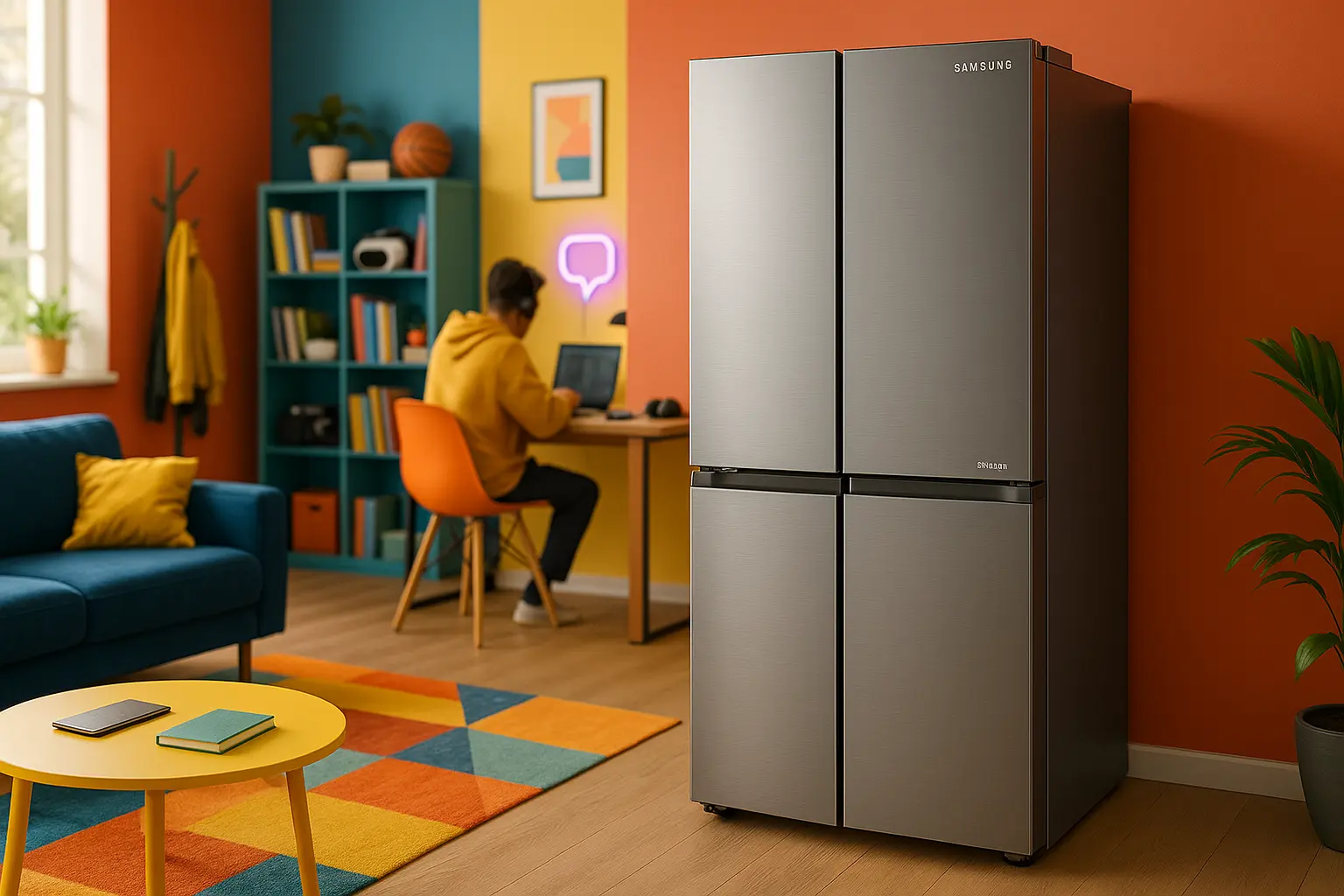 Geladeira Samsung RF49A Inverter: Capacidade e Economia
