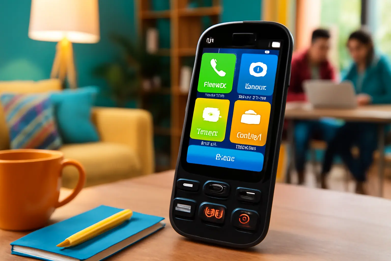 Smartphone do Idoso 4G Letras Grandes, Botão SOS, Dual SIM 32GB 1GB RAM